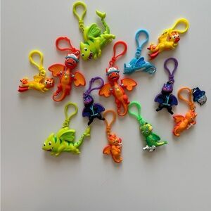 AHA American Heart Association Colorful Dragon Keychain Set Kids Heart Challenge